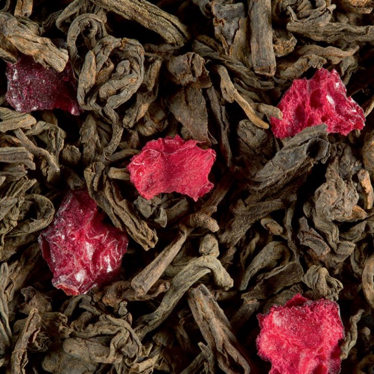 thé sombre pu erh fruits rouges dammann frères