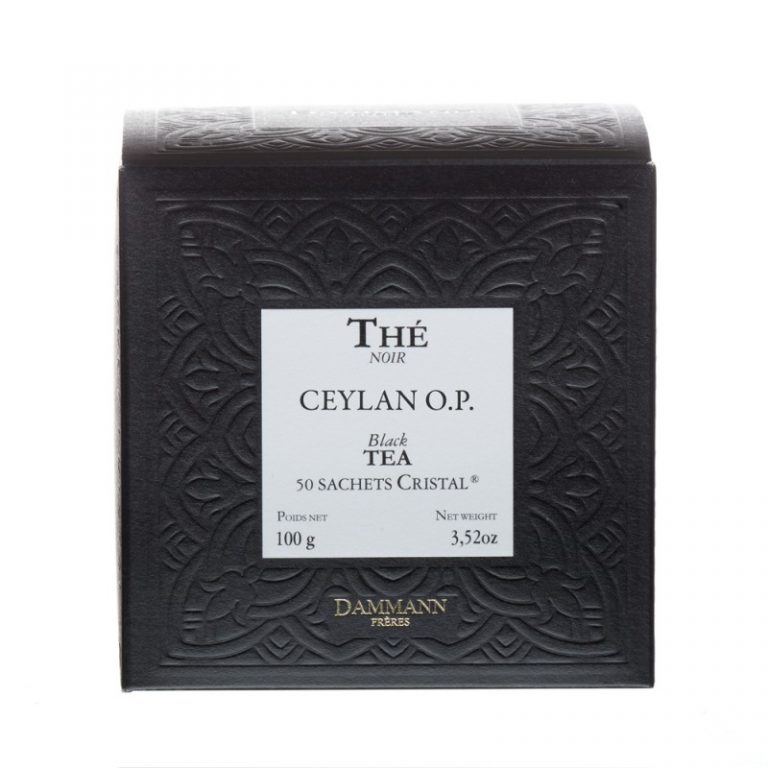 thé noir de ceylan en sachet cristal dammann frères