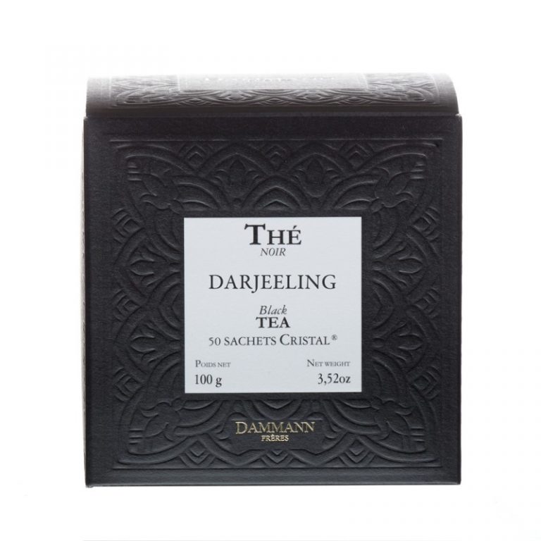 thé noir darjeeling en sachet cristal dammann frères