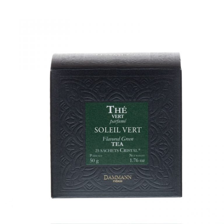 thé vert soleil vert en sachet cristal dammann frères