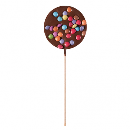 Sucette chocolat lait - surprise partie comptoir de mathilde