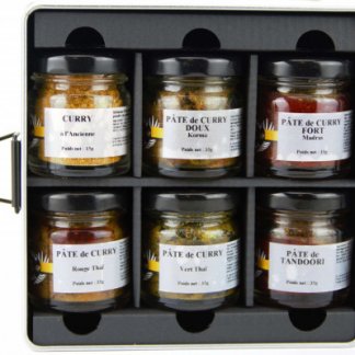 Coffret de pate de curry et de curry en poudre le comptoir colonial