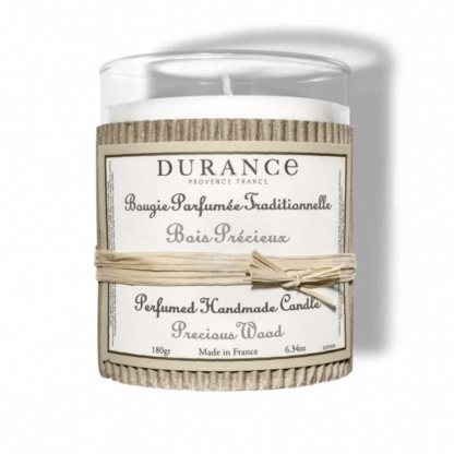 bougie parfumée au bois précieux