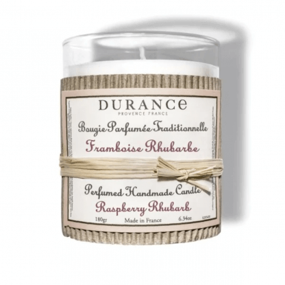 bougie parfumée framboise rhubarbe
