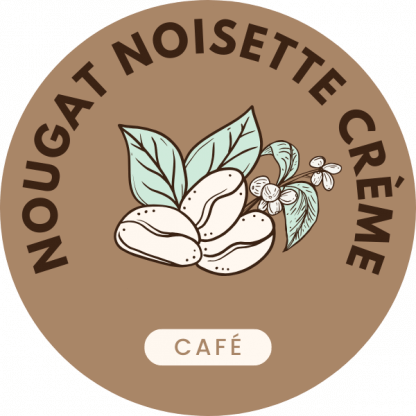 Café aromatisé nougat noisette crème